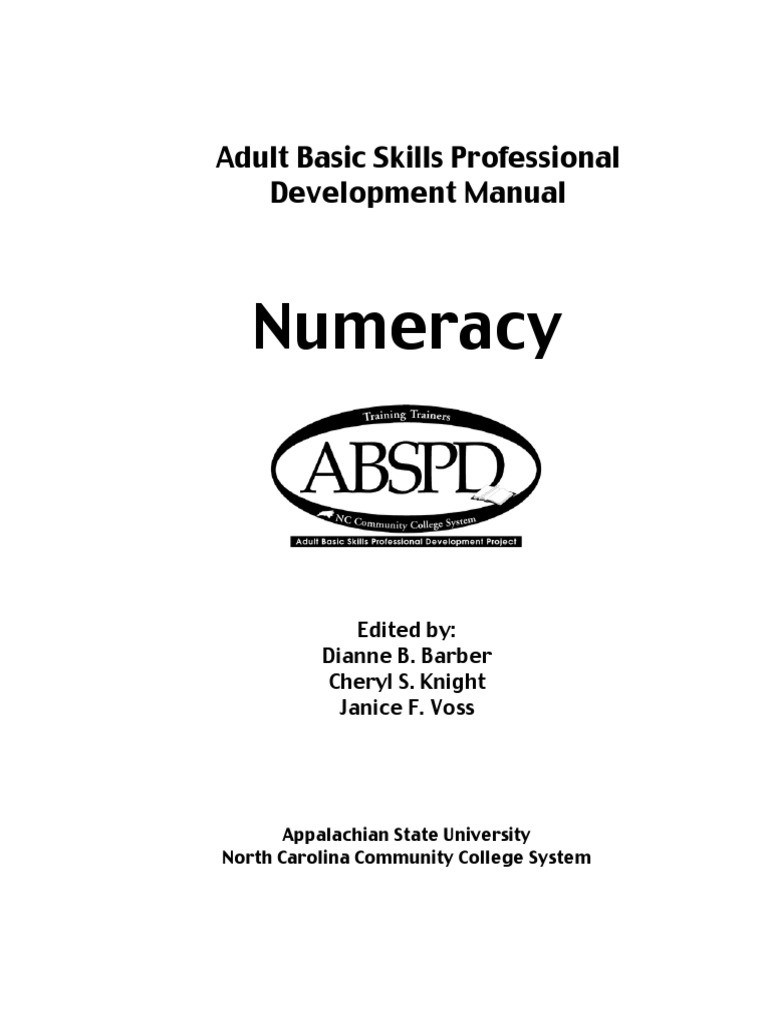Numeracy Manual Pdf Teaching Method Learning