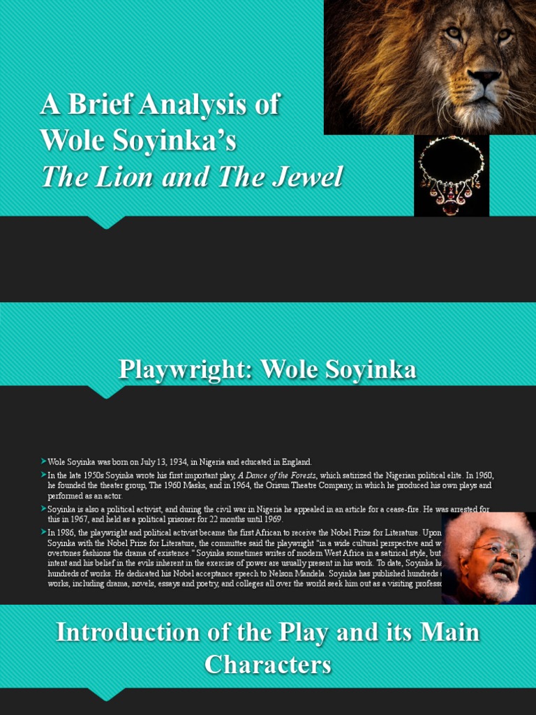 A Brief Analysis of The Lion and The Jewel PDF