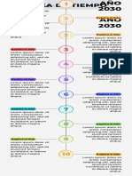 Infografía de Línea de Tiempo Timeline Progreso Con Números Multicolor Moderno Creativo