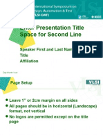 2011 VLSI - DAT Presentation Guidelines