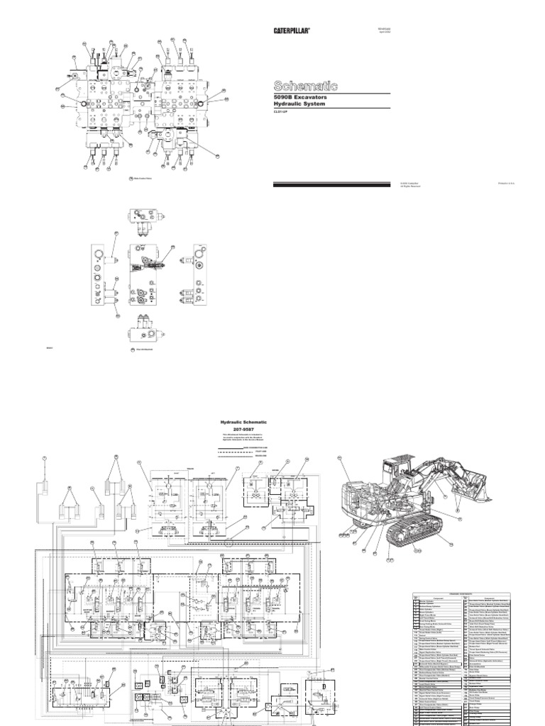 5090b-Excavator Hydraulic System | PDF | Valve | Equipment