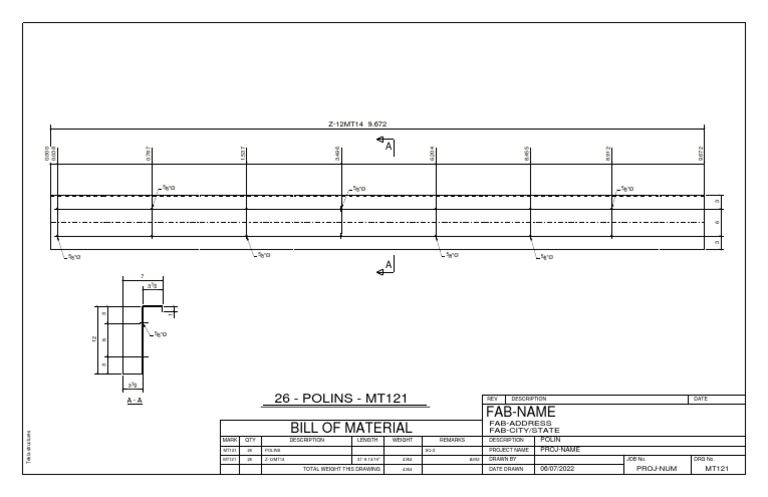 Tekla Structures Project MT121 Details | PDF