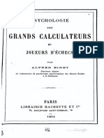 Psychologie Des Grands Calculateurs Et Joueurs D'échecs (Binet, Alfred) Ocr