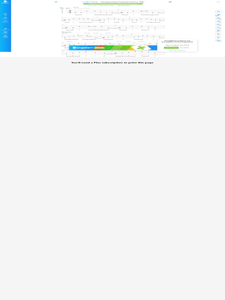 Kryzysowa Narzeczona Tab by Lady Pank - Songsterr Tabs With Rhythm ...