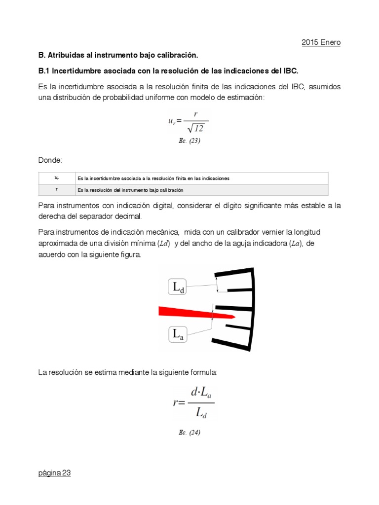 Cálculo de Incertidumbre en Instrumentos | PDF | Incertidumbre | Medición