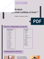 Portul Cotidian Și Festiv