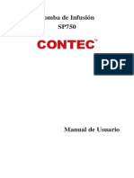 Manual de Usuario Bomba de Infusión CONTEC SP750