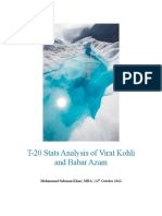 Word File Comparision of Virat Kohli and Babar Azam 2022