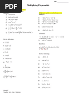 Multiplying Polynomials