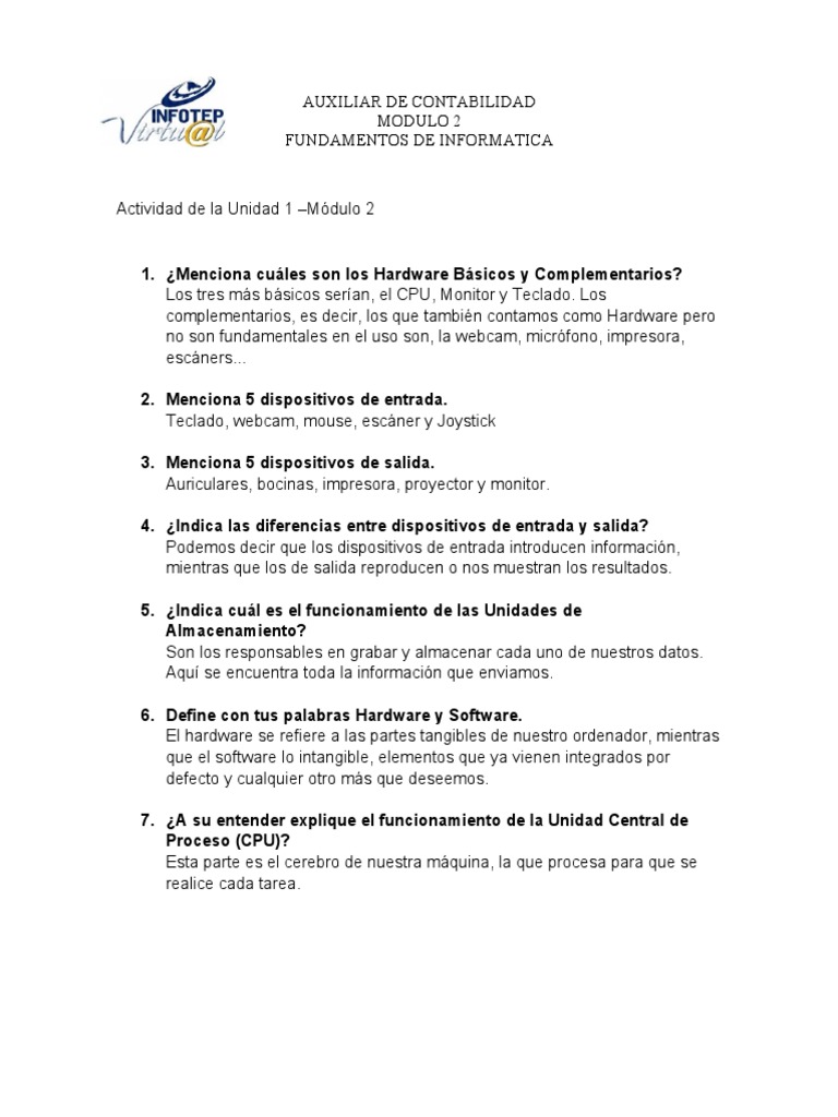 Fundamentos De Informática Básica Pdf