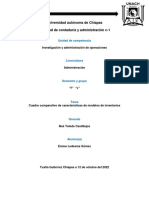 Cuadro Camparativo de Características de Modelos de Inventarios