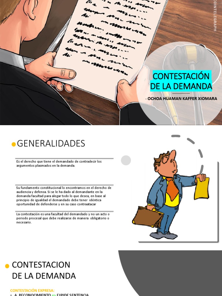 Contestación de demanda en | PDF | Demanda judicial | Sentencia (ley)