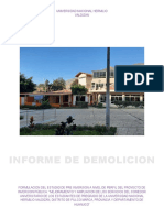 Informe de Demolicion Comedor Unheval