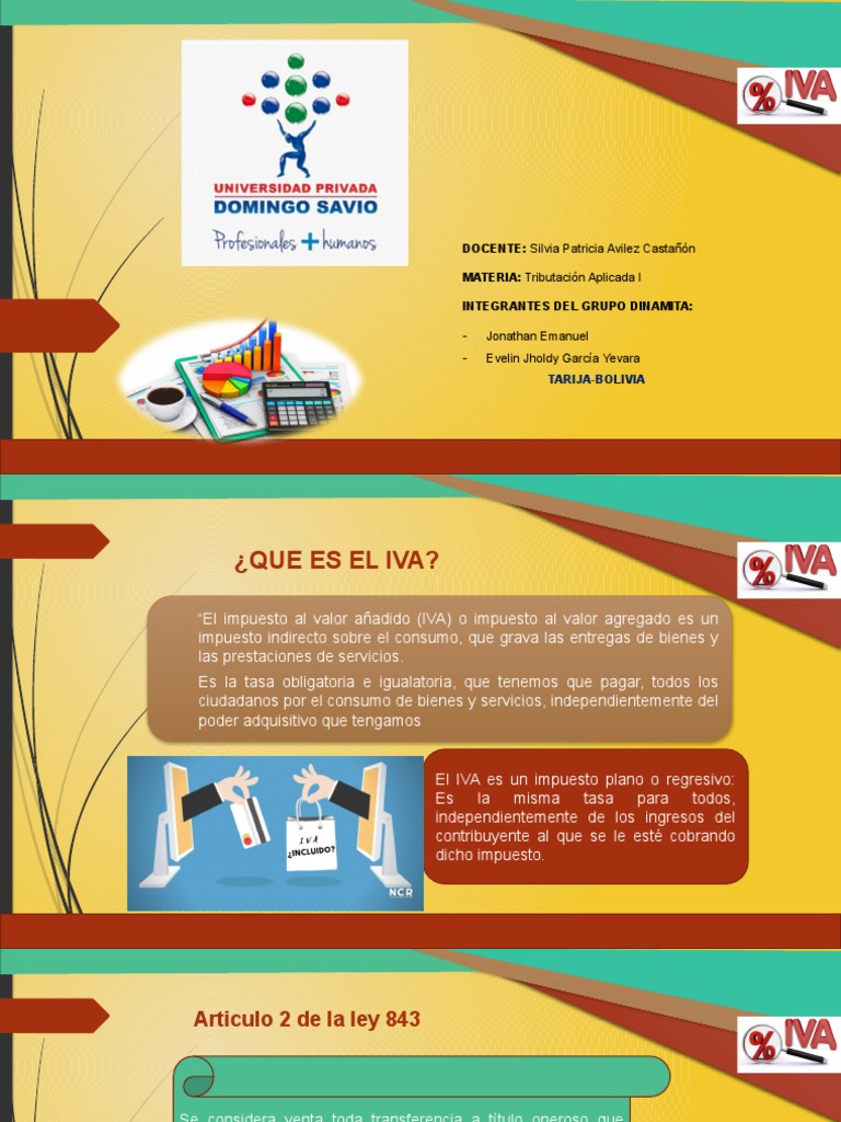 IVA y su Aplicación en Bolivia | PDF | Impuestos | Impuesto al valor ...