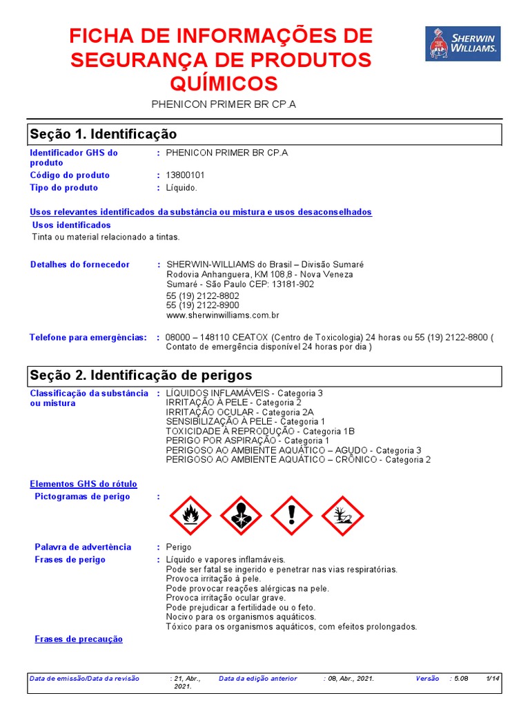 Phenicon Primer BR Cp.a | PDF | Desperdício | Águas residuais