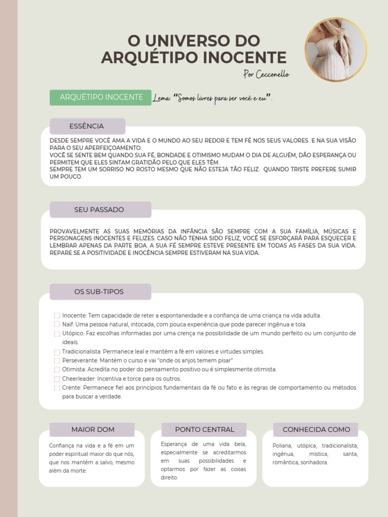 O Universo do Arquétipo Inocente | PDF | Fé | Vida