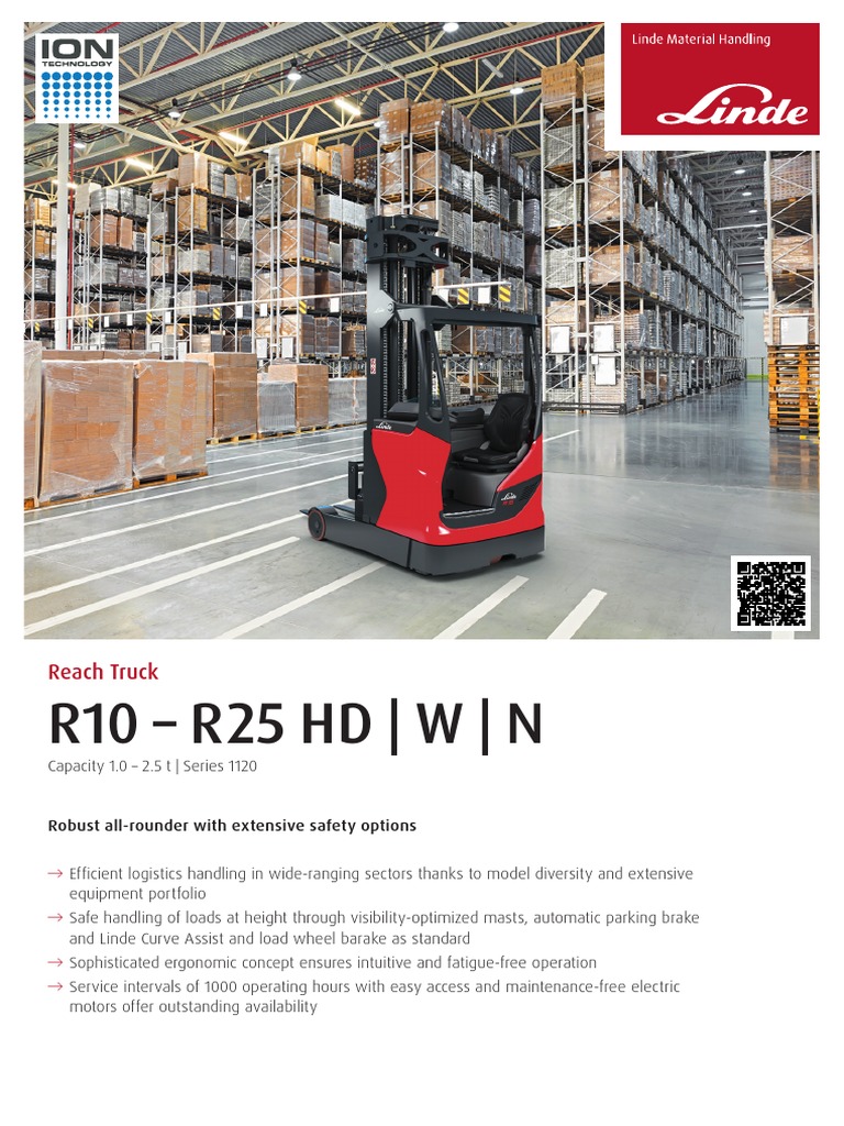 R10 - R25 HD - W - N: Reach Truck | PDF | Lithium Ion Battery | Vehicles