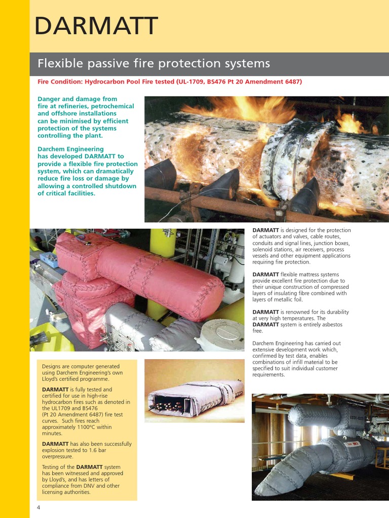 DARMATT: Flexible Fire Protection System | PDF | Fires | Fiberglass
