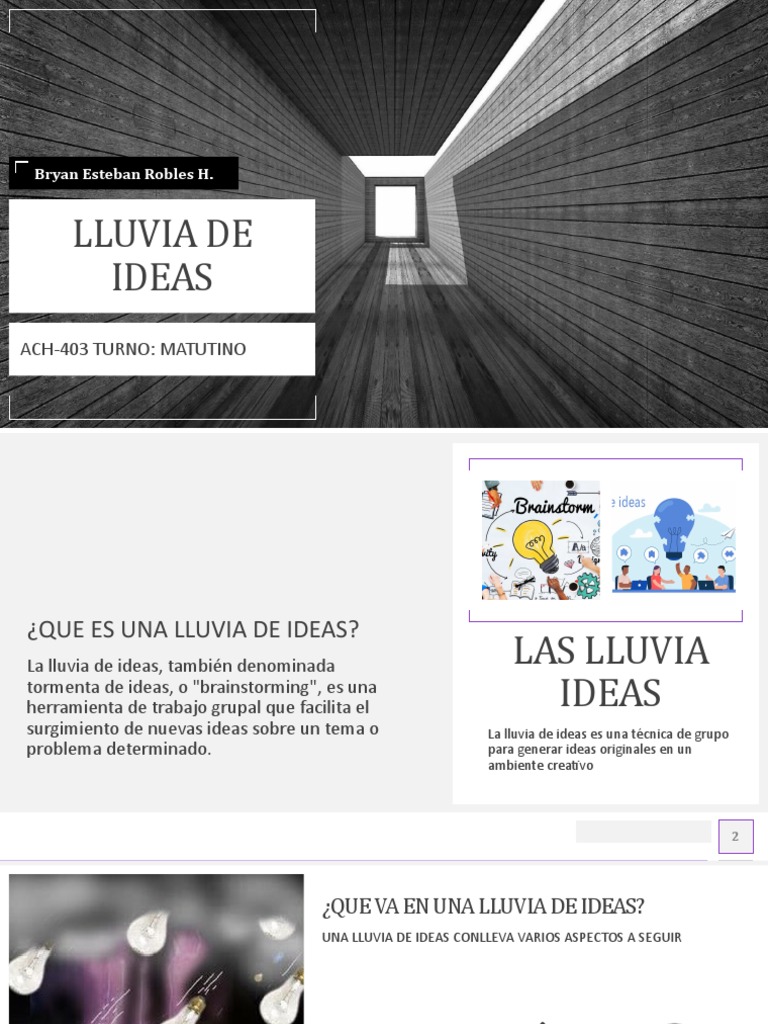 Lluvia de Ideas | PDF | Lluvia de ideas