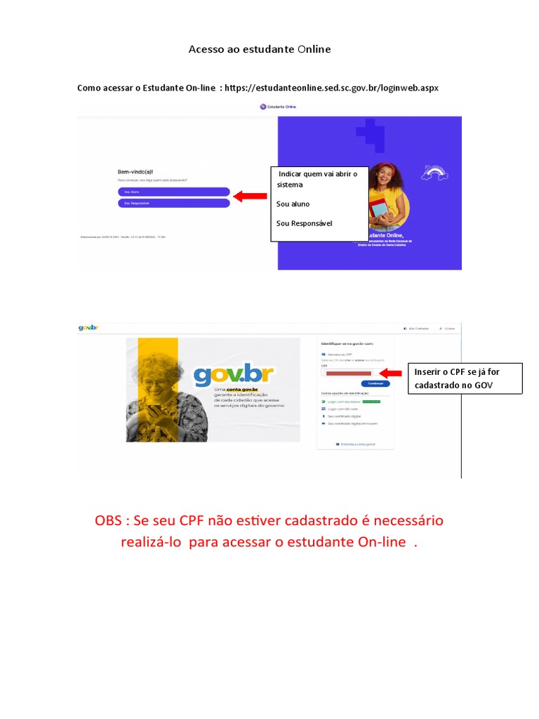Acesso ao Estudante Online SED SC | PDF | Carreira e Crescimento