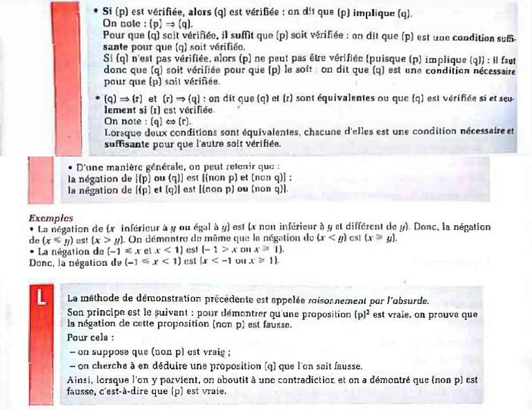 Négation et Implication en Logique | PDF | Preuve mathématique ...