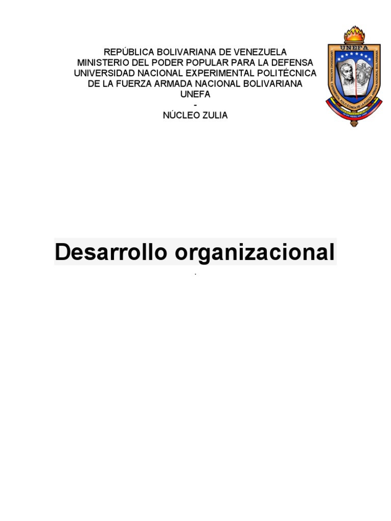 Desarrollo Organizacional | PDF