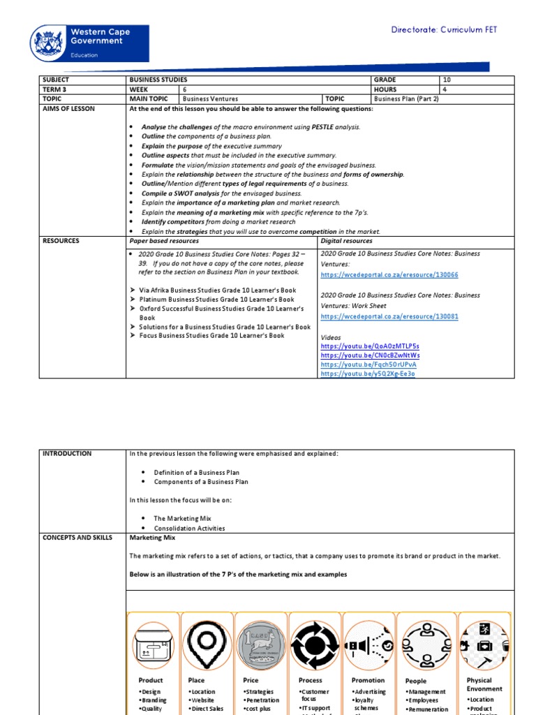 business assignment grade 10 term 3