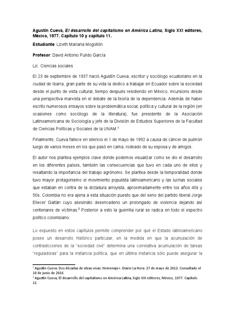 Agustín Cueva PDF Ciencias Políticas Teorías políticas