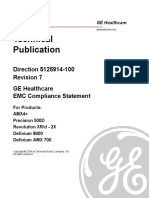 Technical Publication: Direction 5125914-100 Revision 7 GE Healthcare EMC Compliance Statement