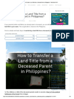 How To Transfer A Land Title From A Deceased Parent in Philippines - Real Estate 30273