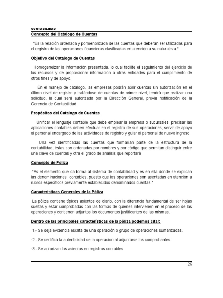 Contabilidad - Guia - Contabilizadora - Catalogo de Cuentas | PDF ...