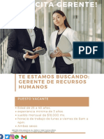 ¡se solicita gerente!