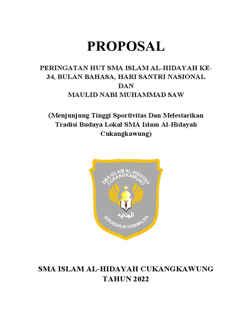 Proposal Kegiatan HUT Sekolah | PDF