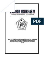 Program Kerja Wali Kelas IV MI Ma'arif Purwodeso 2018/2019