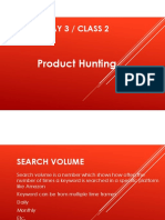 PRODUCT HUNTING CRITERIA