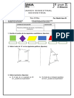 Examen Bimestral Geometría 3er Segundo Bimestre