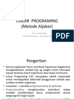 Kuliah 4. Linear Program Metode Aljabar Revisi