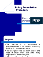 Public Policy Formulation Procedure