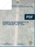 Desmatamento no Acre de 2019 a 2020