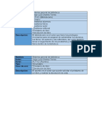 Tablas de Descripción Del Sistema General de Biblioteca