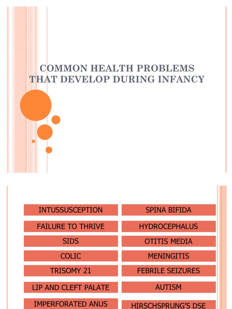 Common Health Problems - Infancy | PDF | Attention Deficit ...