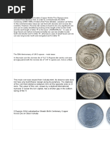 5 Rupees Commemorative Mule and Die Variety Coins