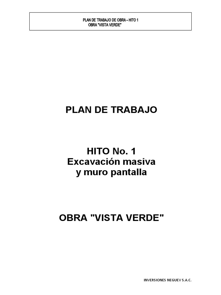 Vista Verde Schedule