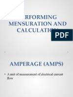 Performing Mensuration and Calculation