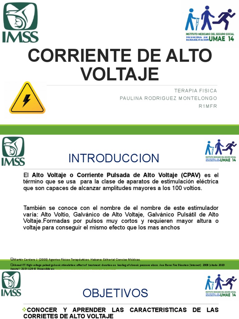 Corriente Pulsada de Alto Voltaje en Fisioterapia | PDF | Corriente ...