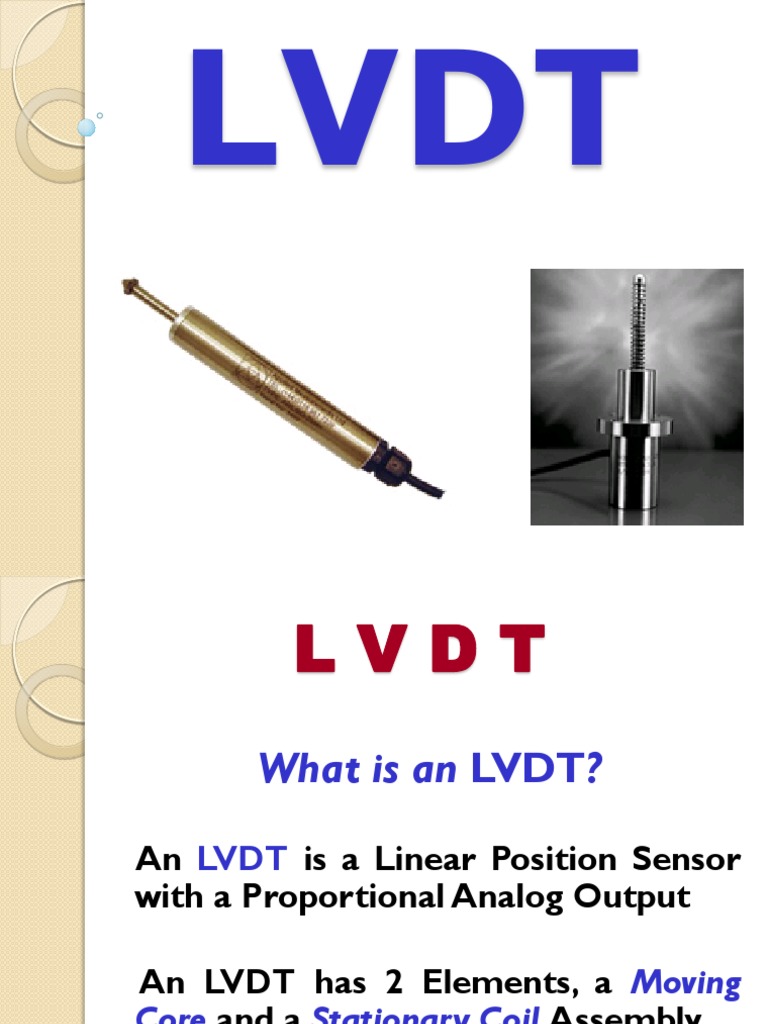 Understanding LVDT Sensors and Applications | PDF | Transformer | Inductor