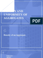 Density and Uniformity of Aggregates
