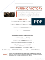 Pyrrhic Victory - Worksheet