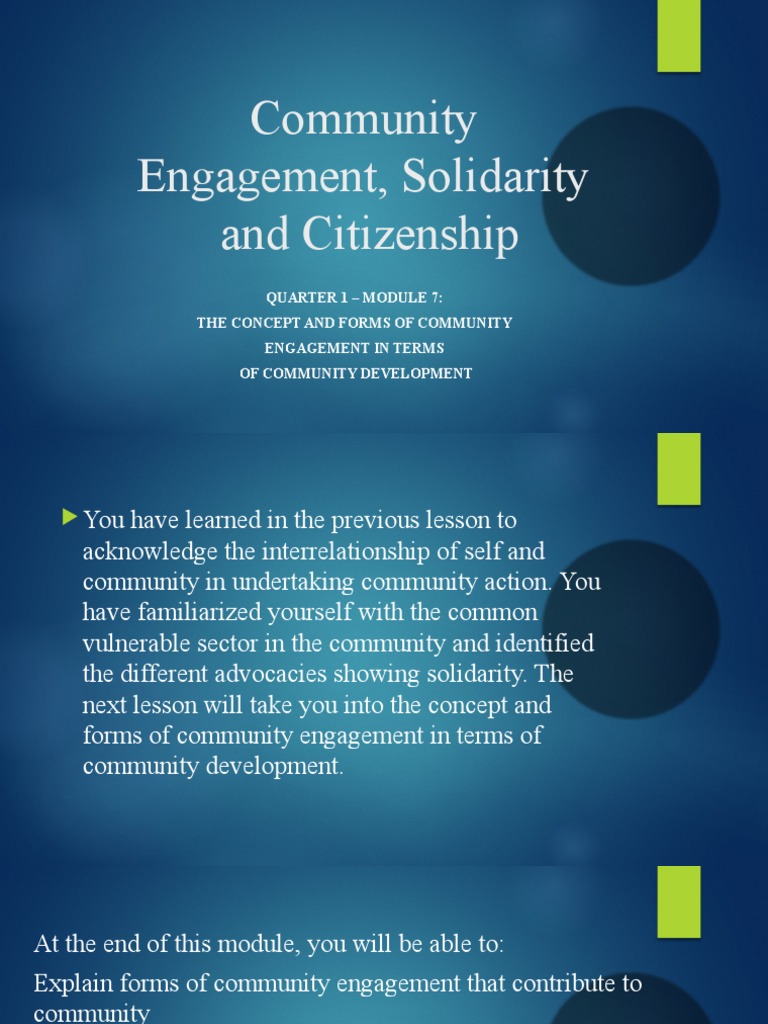 community engagement solidarity and citizenship essay