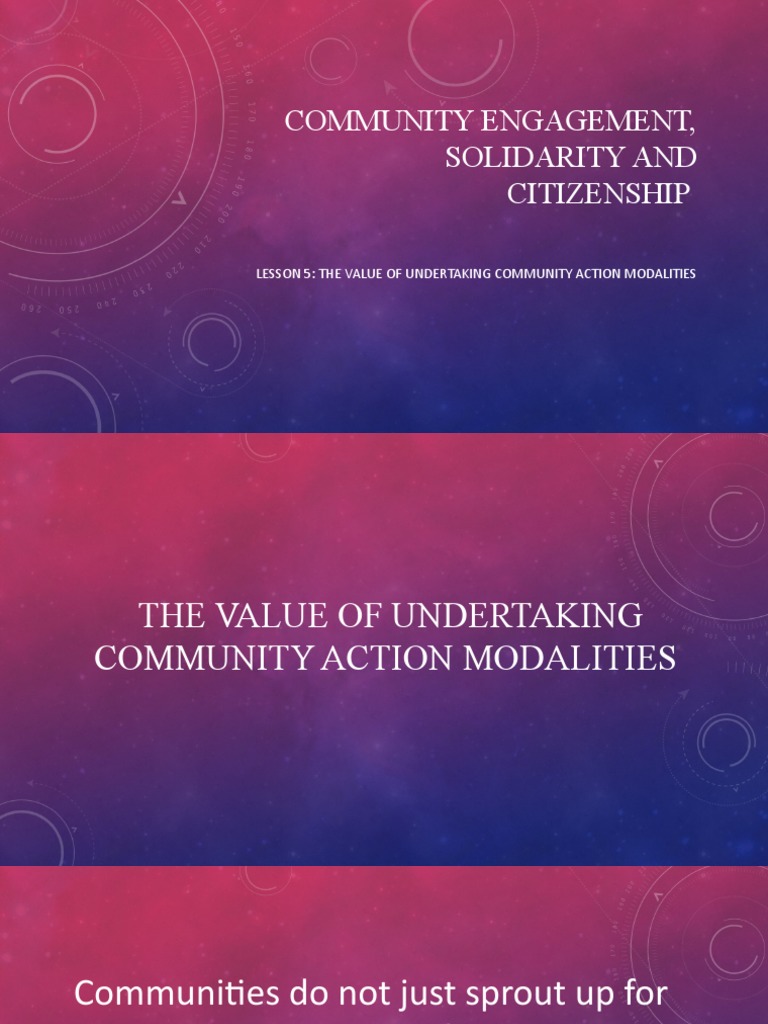 Lesson 5 Cesc Pdf Community Experience